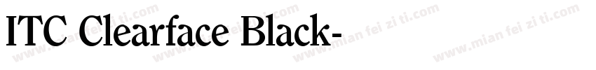 ITC Clearface Black字体转换